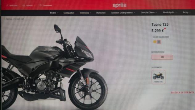 APRILIA Tuono 125 EURO 5 + ABS rif. 16807662 - Foto 2