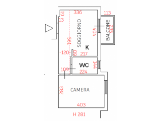 Appartamento in affitto a Pisa 35 mq Rif: 1449471