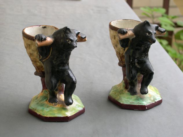 ceramica antica porta sale pepe, orsetti, oggetti antichi, collezione - Foto 2
