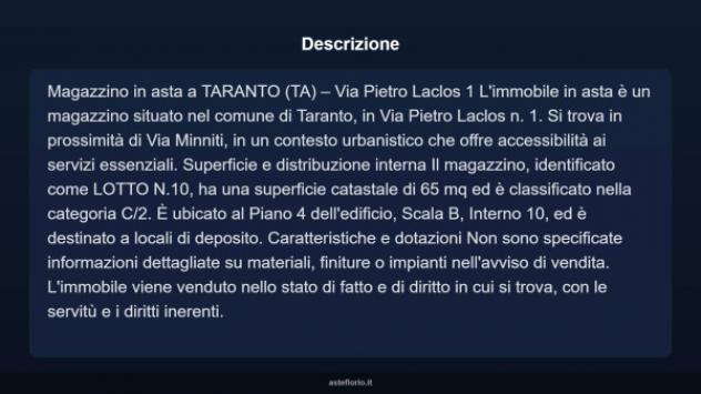 Immobile in asta di 65 m² in vendita a Taranto - Foto 4