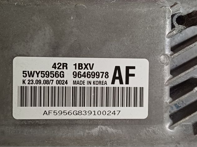 Centralina SIEMENS 5WY5956G CHEVROLET (DAEWOO) AVEO T250 1.2 62kw 96469978 Chev - Foto 5