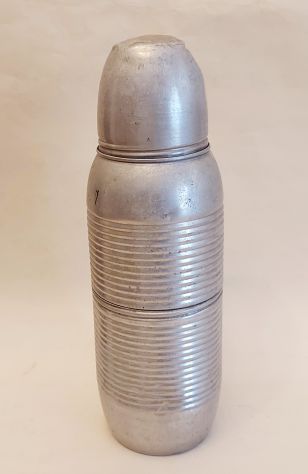 Thermos vintage in alluminio pressofuso completo di bicchiere Made in Italy - Foto 4