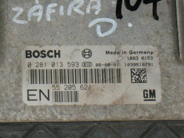 0281013593 ECU OPEL ZAFIRA 0281013593 0 281 013 593 55205621 - Foto 2