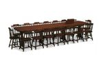 Mobili Legno : Tavolo Allungabile 190/370 Noce e Sedie cod 988/N