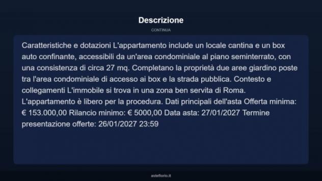 Immobile in asta di 80 m², box auto in vendita a Roma - Foto 4