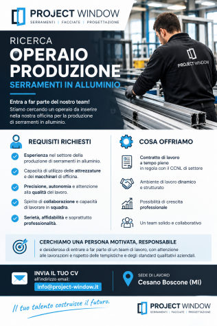 OPERAIO PRODUZIONE SERRAMENTI IN ALLUMINIO