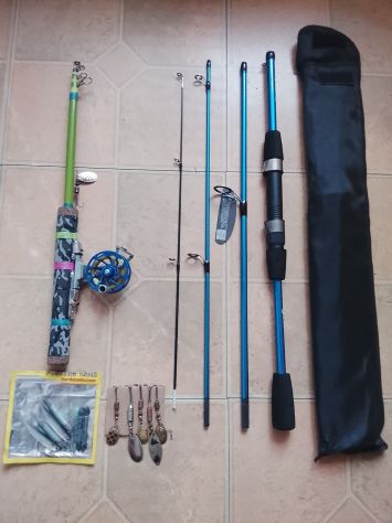Canne da pesca Spinning Mosca Trota Lago Mare Torrente