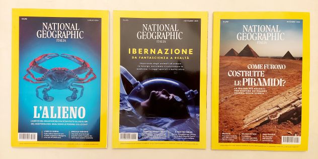 Tre (3) numeri National Geographic Italia:luglio 2024-novembre/dicembre 2025