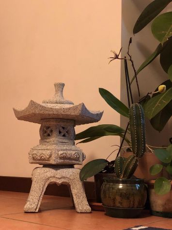 Lanterna Giapponese gigante Rokkaku Yukimi in pietra granito - Foto 10