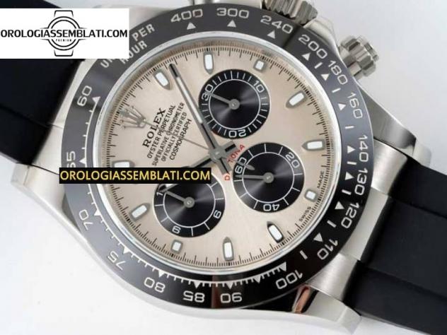 Rolex Replica DAYTONA 116519 1:1 BEST EDITION QUADRANTE GRIGIO SU CINTURINO IN GOMMA OYSTERFLEX SA4130 - Foto 2