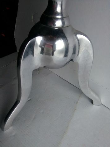 Base per candelabro (?) o altro in alluminio vintage - Foto 6