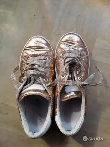 Scarpe jarrett n 35 in pelle oro bambina 35 - Foto 7
