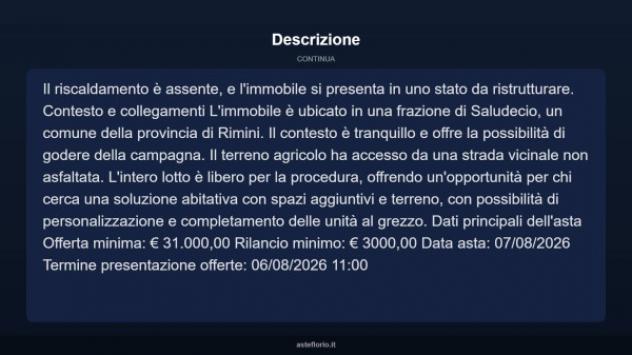 Immobile in asta di 274 m², box auto in vendita a Saludecio - Foto 12