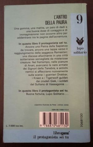 librogame 9 lupo solitario, L'ANTRO DELLA PAURA, JOE DEVER, 1989. - Foto 3