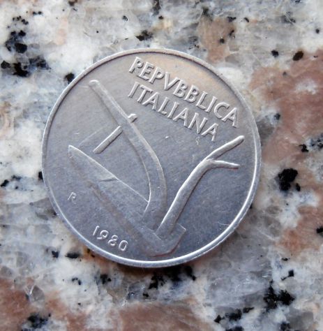 10 LIRE SPIGA DEL 1980 DELLA REP. ITALIANA - CON DIFETTO DI CONIO - - Foto 3