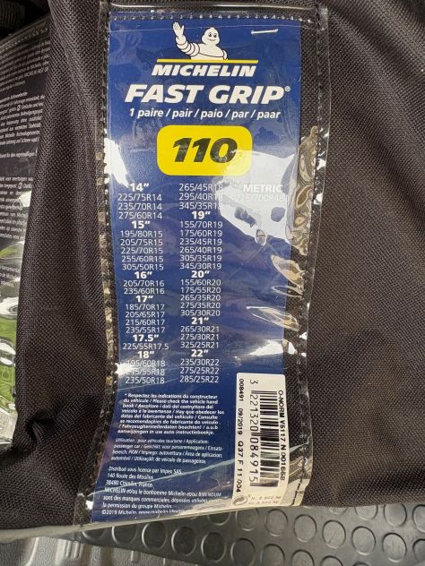 Catene per auto NON catenabili originali Michelin Fast Grip - Foto 3