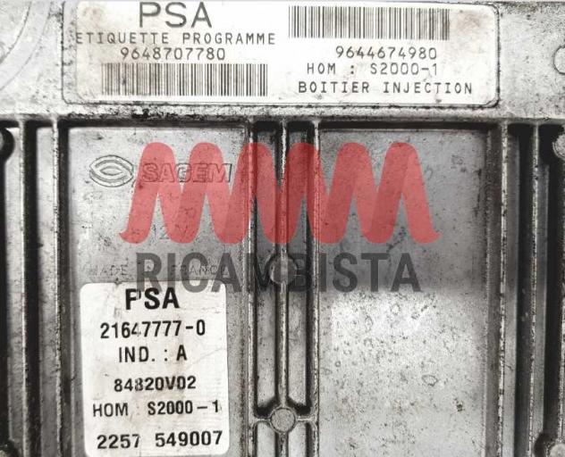 21647777-0 9648707780 Citroen Picasso 1.8 centralina motore Sagem - Foto 2