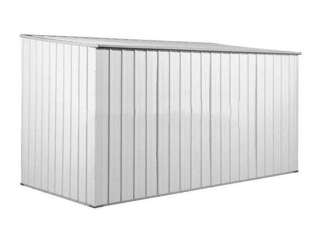 Box prefabbricato, casetta da giardino in lamiera zincata. Capanno deposito attrezzi in Acciaio Zincato 3.45 x 1.86 m x h1.92 m - 98 KG – 6,42 metri q - Foto 2