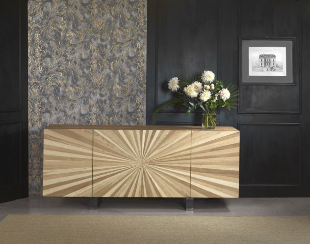 Credenza in legno raggio di sole 4 ante cod. 12044 - Foto 2