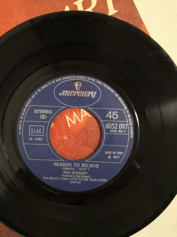 Disco Vinile 45 giri di Rod Stewart - "Reason to Believe", originale del 1971. - Foto 2