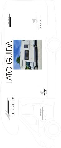adesivi per camper elnagh big marlin serie 60 in set come in foto - Foto 3