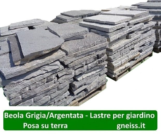 Lastre in Beola Grigia per giardino - Posa su terra - Foto 2