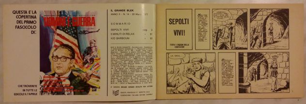 IL GRANDE BLEK N.14 SEPOLTI VIVI EDIZIONI DARDO STRISCIA GIGANTE, MARZO 1977 - Foto 2