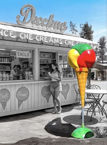 Statua cono gelato in resina