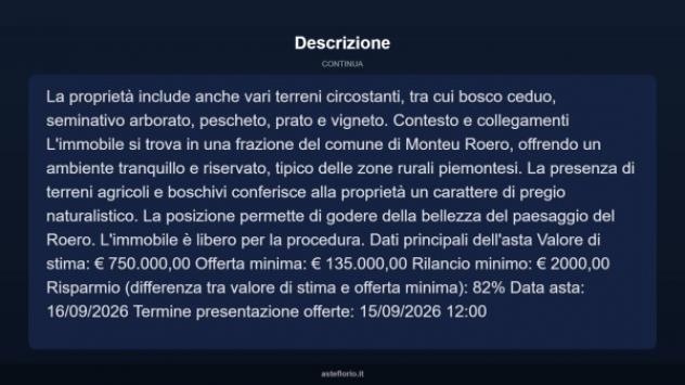 Immobile in asta di 12104 m² in vendita a Monteu Roero - Foto 13
