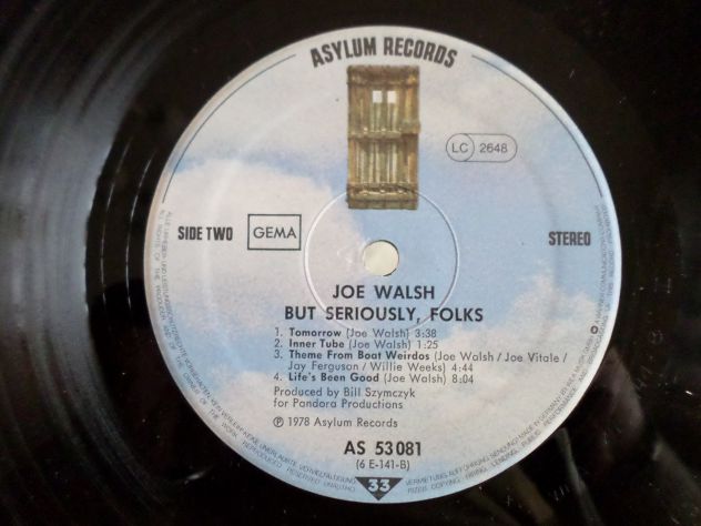 JOE WALSH - (Eagles) But Seriously, Folks... LP / 33 giri 1978 - Foto 5
