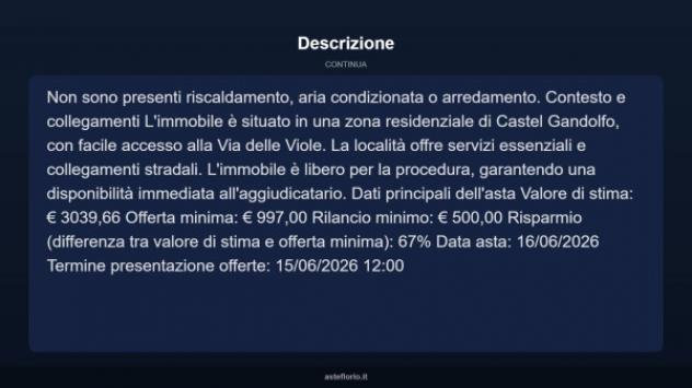 Immobile in asta di 1 m² in vendita a Castel Gandolfo - Foto 9