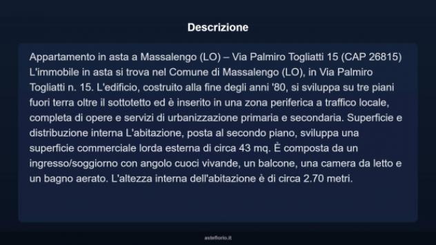 Immobile in asta di 43 m², box auto in vendita a Massalengo - Foto 4