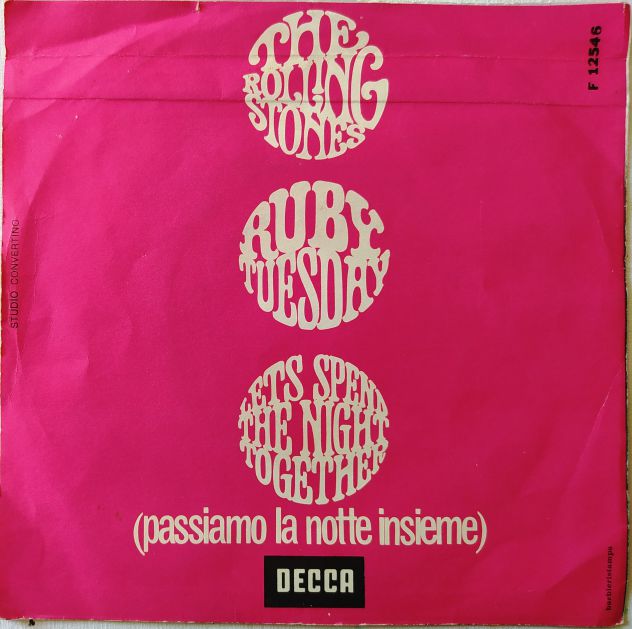 Rolling Stones-Ruby Tusday- Let's Spend The Night Together-1967- Only COVER - Foto 2
