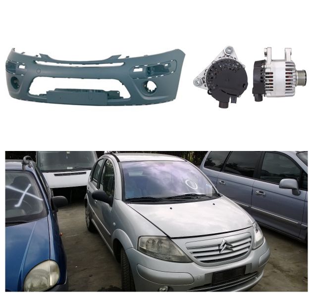 Ricambi per Citroen C3 COFANO PARAURTI CERCHI FRENI FRIZIONE 2002-08