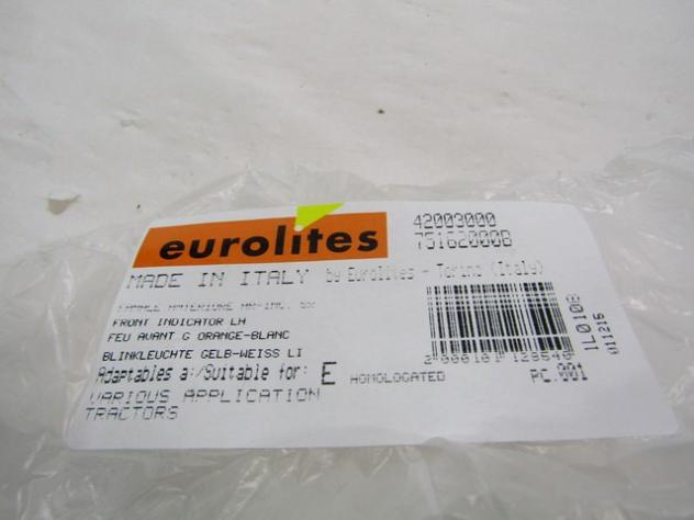 42003000 FARO FANALE ANTERIORE SINISTRO EUROLITES CON FRECCIA 160 CM PER TRATTORE AGRICOLO RICAMBIO NUOVO - Foto 3