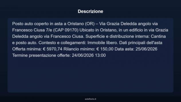 Immobile in asta di 15 m² in vendita a Oristano - Foto 2