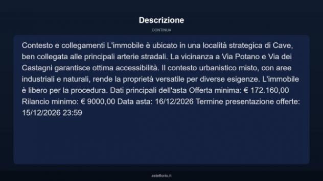 Immobile in asta di 808 m² in vendita a Cave - Foto 8