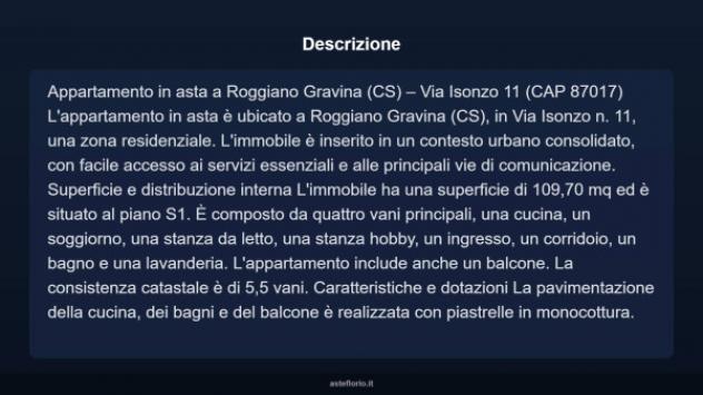 Immobile in asta di 109 m² in vendita a Roggiano Gravina - Foto 4