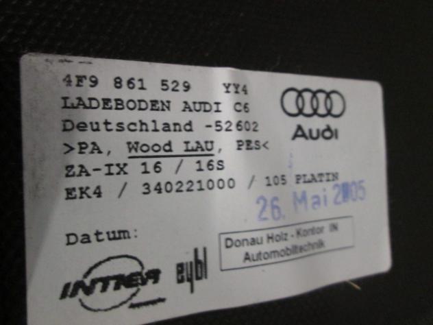 4F9861529VV2 TAPPETO RIVESTIMENO VANO BAGAGLI AUDI A6 SW 2.7 D 132KW 6M 5P (2005) RICAMBIO USATO 4F9861529YYA - Foto 3