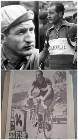 Rara cartolina GINO BARTALI, pubblicita' "Amaro Lory" anni '50.