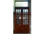 Porta a Vetri Doppia all'inglese in legno Noce con alloggio vetro superiore
