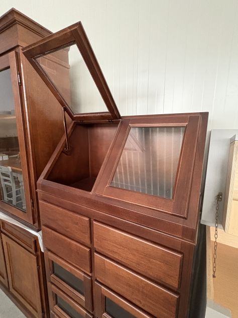NUOVA DISPENSA 10 CASSETTI 2 RIBALTE DI VERO LEGNO MASSELLO - Foto 5