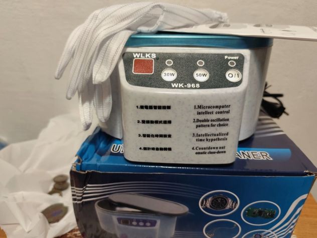 Pulitore ad ultrasuoni 600ML Monete Circuiti Oro 30W/50W con manuale e scatola - Foto 7