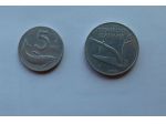 N° 2 MONETE DA 5 E 10 LIRE DEL 1952 DELLA REPUBBLICA ITALIANA -