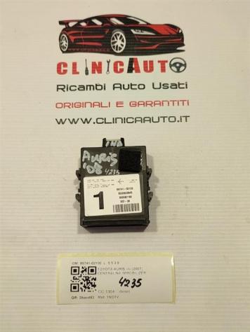 CENTRALINA IMMOBILIZER TOYOTA Auris Serie (E150) 89741-02100 1NDTV diesel 1364 (0712)