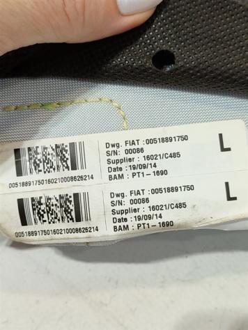 AIRBAG SEDILE SINISTRO FIAT 500 L Serie (351_352) 00518891750 199B4000 (12) - Foto 2