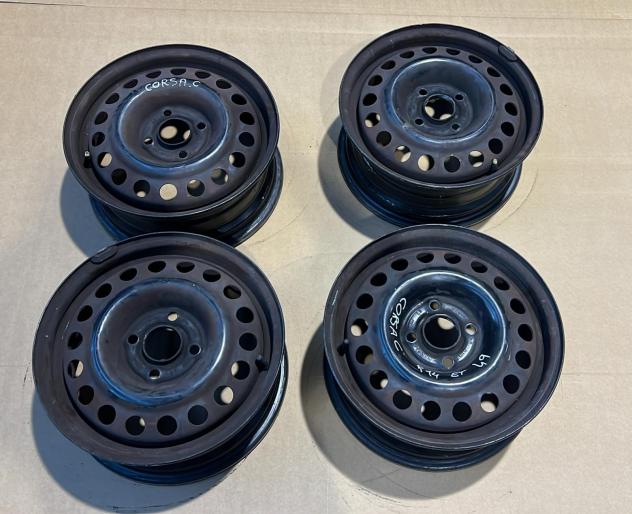 4 CERCHI IN FERRO OPEL Corsa C 5P 1° Serie (0003)