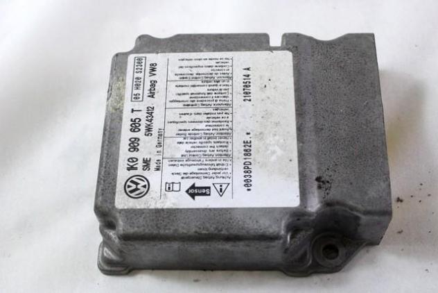 1K0909605T CENTRALINA AIRBAG VOLKSWAGEN GOLF 5 1.6 B 75KW 5M 5P (2007) RICAMBIO USATO