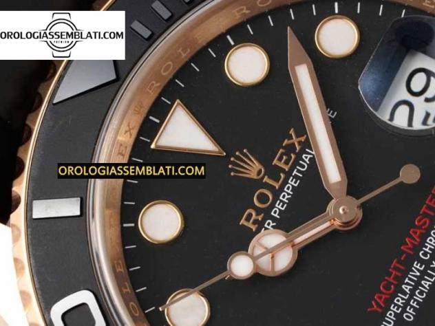 Rolex Replica YACHT-MASTER 126655 LUNETTA IN CERAMICA NERA BEST EDITION 1:1 SU CINTURINO OYSTERFLEX 3235 - Foto 4