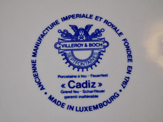 Servizio da the in fine porcellana VILLEROY &amp; BOCH Cadiz Septfontaines+vassoio - Foto 3